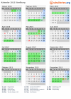 Kalender 2015 mit Ferien und Feiertagen Straßburg