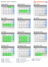 Kalender 2015 mit Ferien und Feiertagen Toulouse