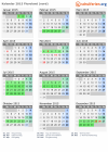 Kalender 2015 mit Ferien und Feiertagen Flevoland (nord)