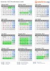 Kalender 2015 mit Ferien und Feiertagen Nordbrabant (süd)