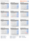 Kalender 2015 mit Ferien und Feiertagen Island