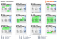 Kalender 2015 mit Ferien und Feiertagen Aostatal