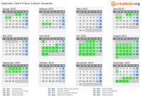 Kalender 2015 mit Ferien und Feiertagen Friaul-Julisch Venetien