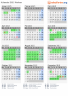 Kalender 2015 mit Ferien und Feiertagen Marken