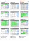 Kalender 2015 mit Ferien und Feiertagen Molise