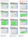 Kalender 2015 mit Ferien und Feiertagen Sizilien