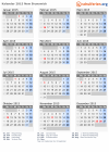 Kalender 2015 mit Ferien und Feiertagen New Brunswick