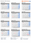 Kalender 2015 mit Ferien und Feiertagen Ontario