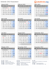 Kalender 2015 mit Ferien und Feiertagen Kasachstan