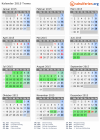 Kalender 2015 mit Ferien und Feiertagen Troms
