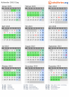 Kalender 2015 mit Ferien und Feiertagen Zug