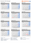 Kalender 2015 mit Ferien und Feiertagen Senegal