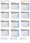 Kalender 2015 mit Ferien und Feiertagen Serbien