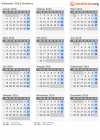 Kalender 2016 mit Ferien und Feiertagen Andorra