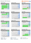 Kalender 2016 mit Ferien und Feiertagen Victoria