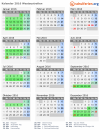 Kalender 2016 mit Ferien und Feiertagen Westaustralien