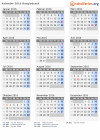 Kalender 2016 mit Ferien und Feiertagen Bangladesch