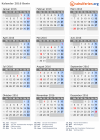 Kalender 2016 mit Ferien und Feiertagen Benin