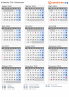 Kalender 2016 mit Ferien und Feiertagen Botsuana