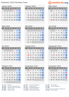 Kalender 2016 mit Ferien und Feiertagen Burkina Faso