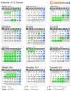 Kalender 2016 mit Ferien und Feiertagen Bremen