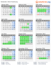 Kalender 2016 mit Ferien und Feiertagen Hamburg
