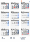 Kalender 2016 mit Ferien und Feiertagen Estland