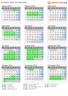 Kalender 2016 mit Ferien und Feiertagen Aix-Marseille