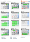 Kalender 2016 mit Ferien und Feiertagen Montpellier