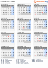 Kalender 2016 mit Ferien und Feiertagen Ghana