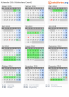 Kalender 2016 mit Ferien und Feiertagen Gelderland (nord)