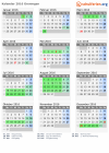 Kalender 2016 mit Ferien und Feiertagen Groningen