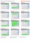 Kalender 2016 mit Ferien und Feiertagen Nordbrabant (süd)