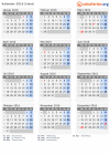 Kalender 2016 mit Ferien und Feiertagen Irland