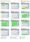 Kalender 2016 mit Ferien und Feiertagen Abruzzen