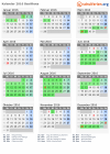 Kalender 2016 mit Ferien und Feiertagen Basilikata