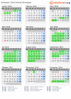 Kalender 2016 mit Ferien und Feiertagen Emilia-Romagna