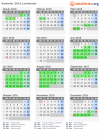 Kalender 2016 mit Ferien und Feiertagen Lombardei