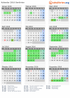 Kalender 2016 mit Ferien und Feiertagen Sardinien