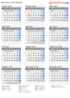 Kalender 2016 mit Ferien und Feiertagen Kanada