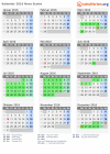 Kalender 2016 mit Ferien und Feiertagen Nova Scotia