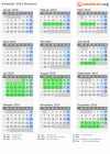 Kalender 2016 mit Ferien und Feiertagen Nunavut