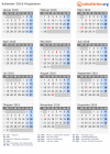 Kalender 2016 mit Ferien und Feiertagen Kirgisistan