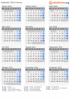 Kalender 2016 mit Ferien und Feiertagen Liberia
