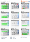 Kalender 2016 mit Ferien und Feiertagen Taranaki