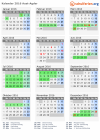 Kalender 2016 mit Ferien und Feiertagen Aust-Agder