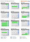 Kalender 2016 mit Ferien und Feiertagen Sogn und Fjordane