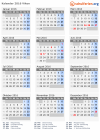 Kalender 2016 mit Ferien und Feiertagen Viken