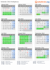 Kalender 2016 mit Ferien und Feiertagen Heiligkreuz