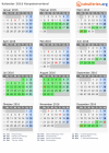 Kalender 2016 mit Ferien und Feiertagen Karpatenvorland
